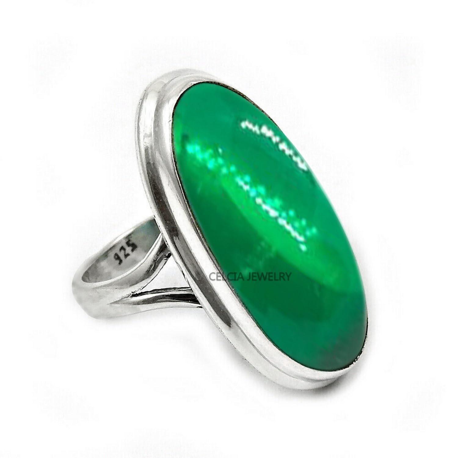 Large Oval Gemstone Handmade Jewellery, 925 Sterling Silver Tribal Ring, Engagement Gifts for Couples, Birthday Gifts for Men, Fathers Day Gifts, Promise Ring, Men's Gifts (Size 7.5, Charoite)