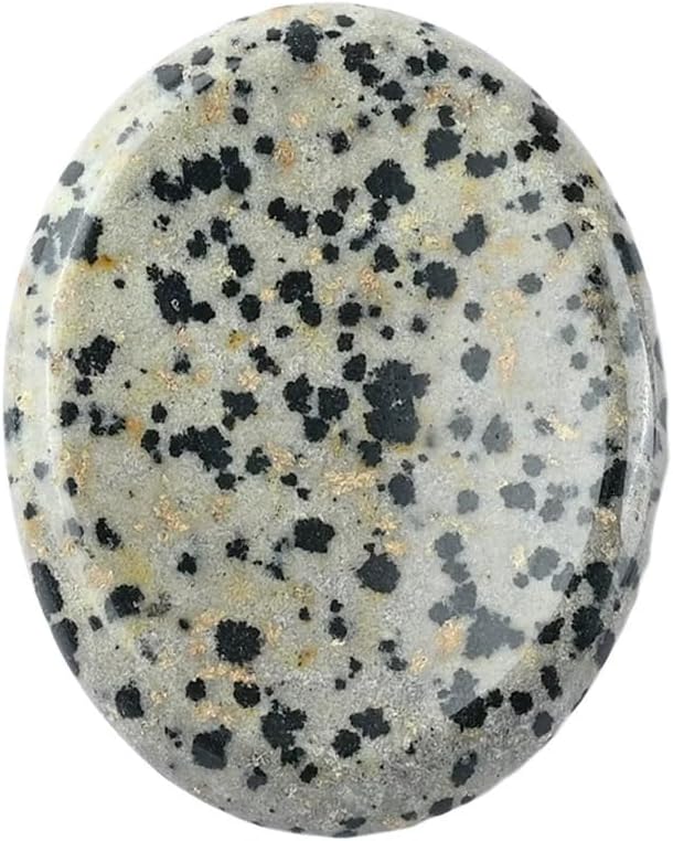 Dalmatian Jasper Worry Thumb Stone Crystal Thumb Stone Thumb Stone for Reiki Balancing Therapy Meditation (Dalmatian Jasper)
