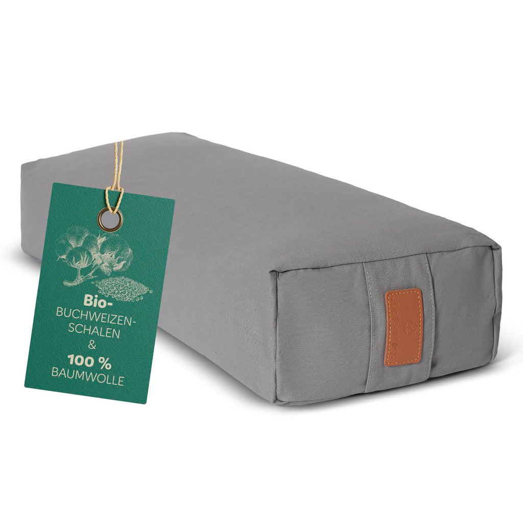 #DoYourYoga Yogabolster »Paravati« 67cm x 13cm | Gefüllt mit Bio-Dinkelspelz (KBA) oder Bio-Buchweizenschalen (KBA) | Yogakissen mit waschbarem Bezug | Sitzkissen & Zafukissen für Yin Yoga