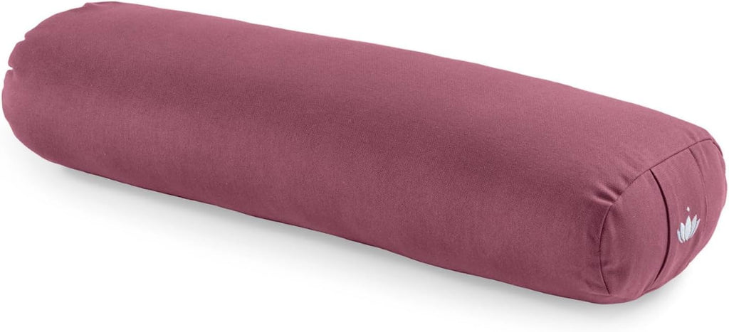 Lotuscrafts® Bolster Yoga Bolster for Yin, 100% Kapok Filling, Washable Cotton Cover, Cushion for Restorative Yoga Exercises