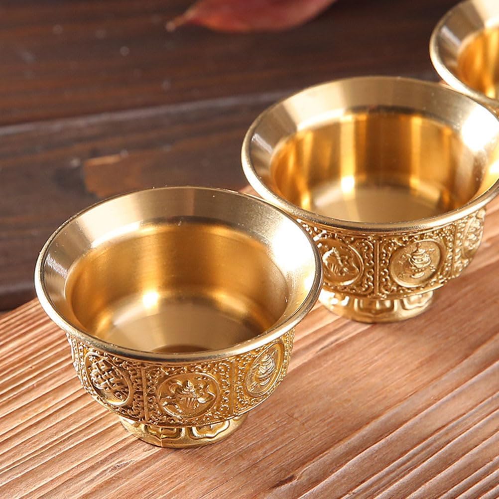 Wasserbecher Weihwasser-altarschale Buddhistische Wasserschale Buddhistische Wasseropferschale Tibetischer Kerzenhalter Behälter Für Religiöse Opfergaben Kupfer Mini Gerät