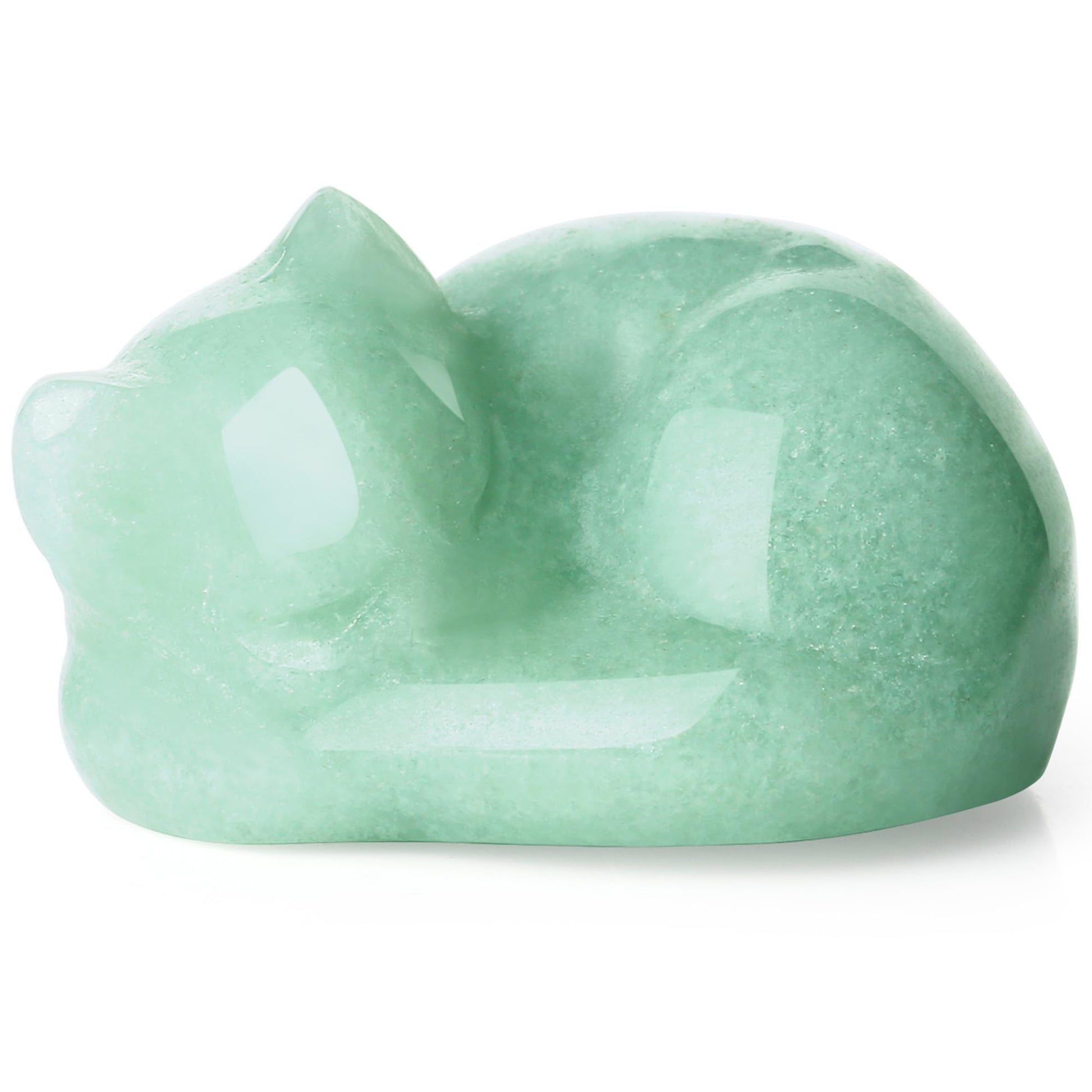 QINJIEJIE Obsidian Katzen Deko Kristalle Heilsteine Schwarze Katze Figuren Dekor Geschenk für Katzenliebhaber Edelsteine Glück Kätzchen Geschenke für Frauen