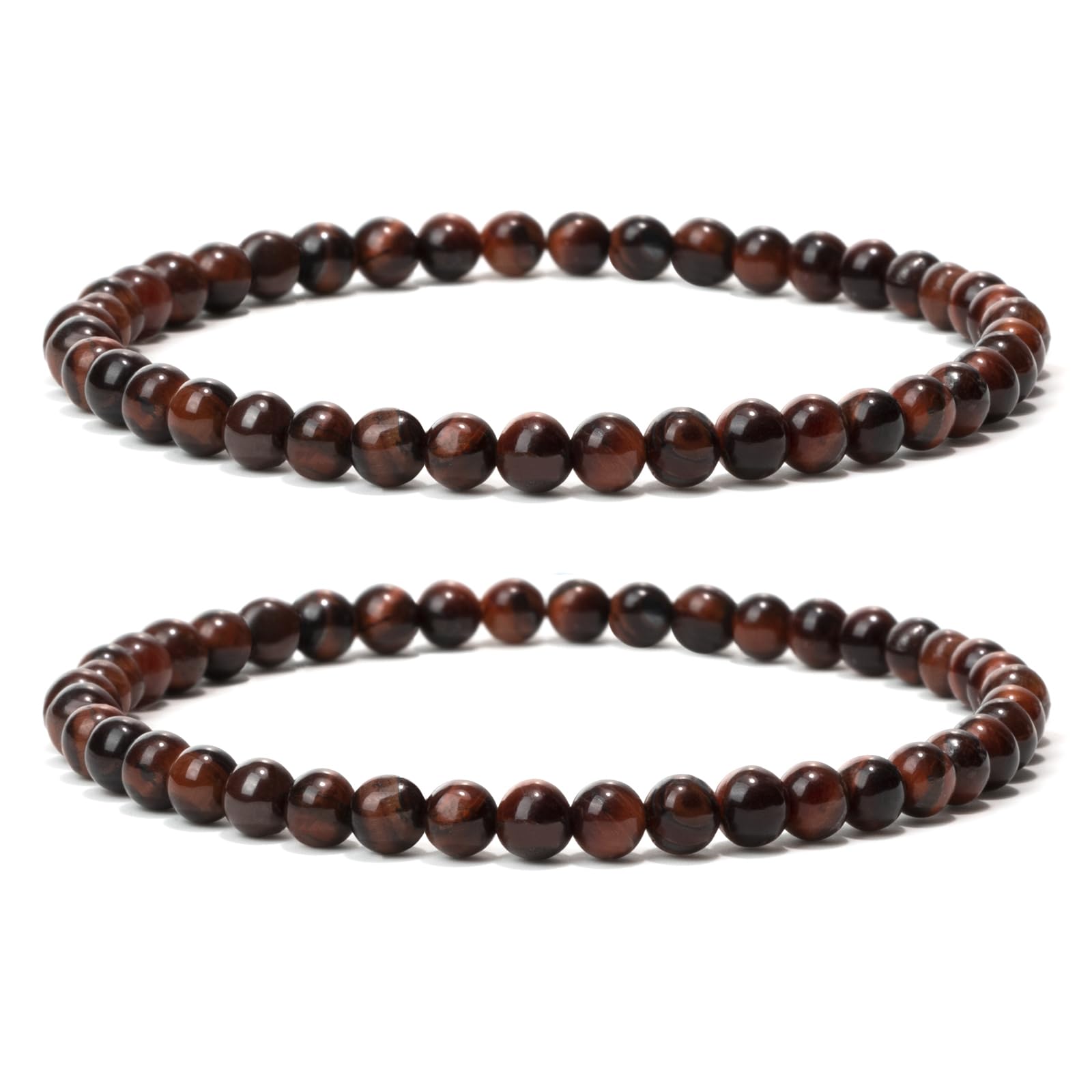 4 mm Stretch Bracelet Made of Real Natural Stone Beads, Healing Stone Bracelet, Yoga Bracelet for Women, Men, Lucky Bracelet, Friendship Bracelet, Replacement Beads Included