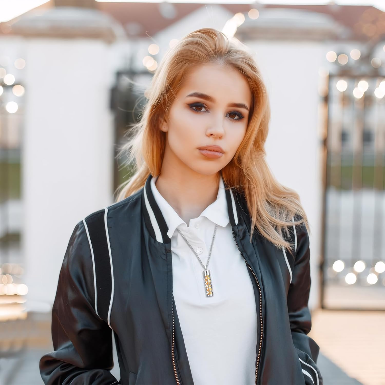 Fragrance Chain Essential Oil Necklace for Women Chain with Fragrance Pendant Fragrance Chain Aromatherapy Necklace Diffuser Stainless Steel Diffuser Necklace Fragrance Chain Essential Oil Necklace