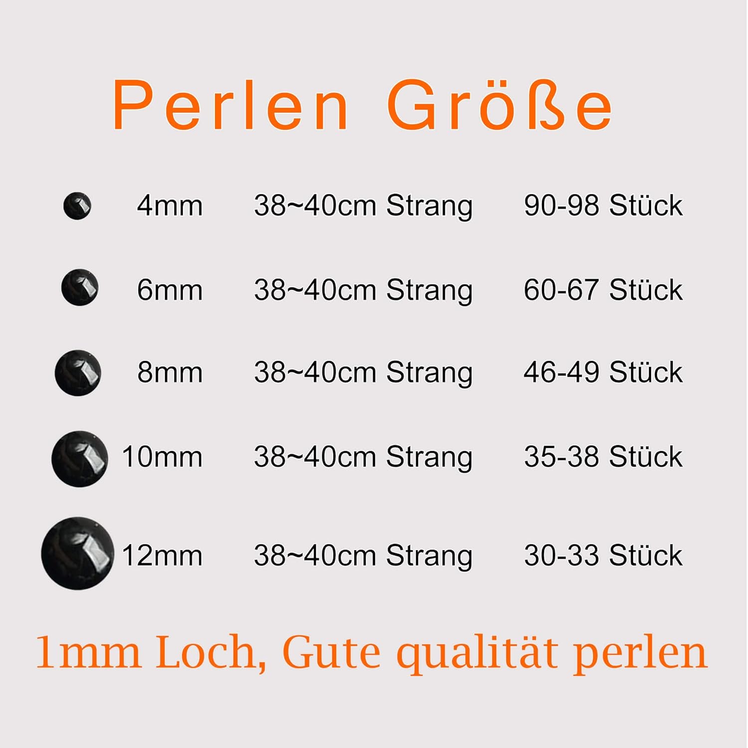 Natural Semi-Precious Stones Beads for Threading 38 cm String Round 4 6 8 10 12 mm