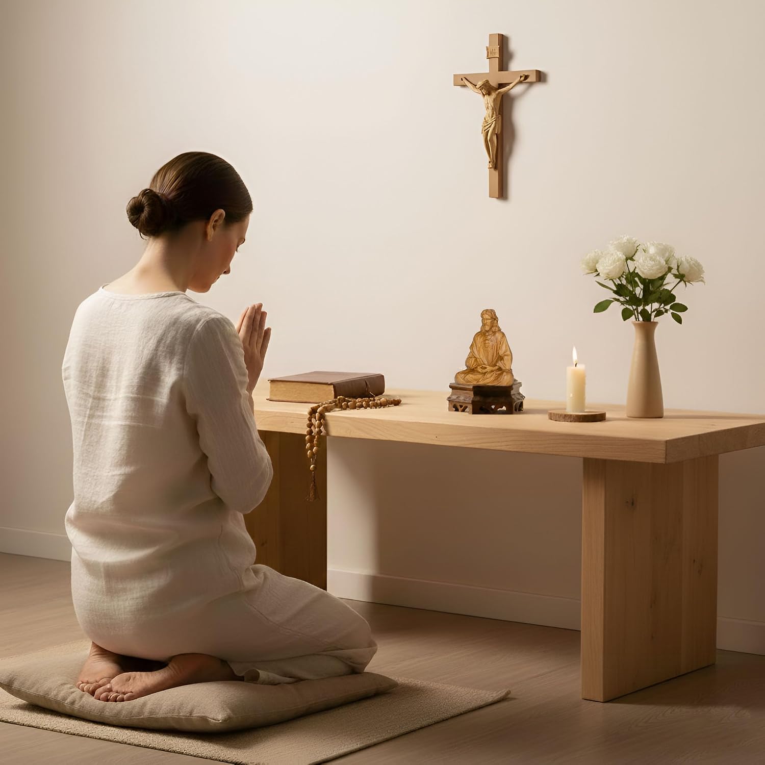 Jesus Christ Statue, Catholic Gifts Women and Men, Meditation Accessories, Christian Decor, Religious Gifts, Small Jesus Figurine, Spiritual and Zen Decor