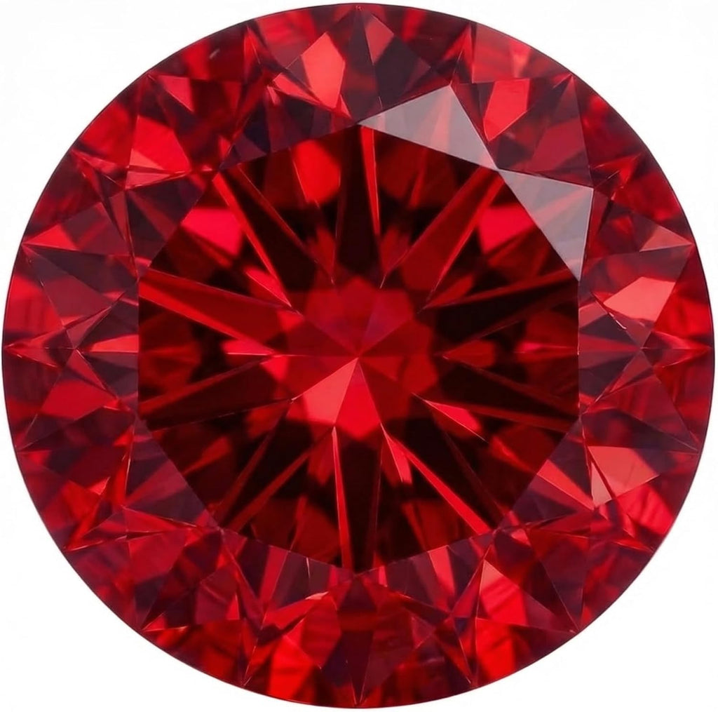 Rubin Stein, Künstlicher Ruby im Labor Gezüchtet, Rubinrot, 0,5–2,0 ct, Runder Brillantschliff, AGL-Zertifiziert, Loser Edelstein zur Schmuckherstellung (Ohrringe, Ringe, Halsketten)