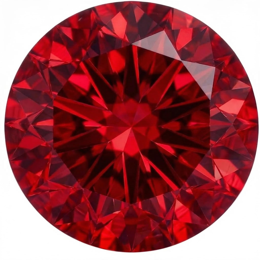 Rubin Stein, Künstlicher Ruby im Labor Gezüchtet, Rubinrot, 0,5–2,0 ct, Runder Brillantschliff, AGL-Zertifiziert, Loser Edelstein zur Schmuckherstellung (Ohrringe, Ringe, Halsketten)