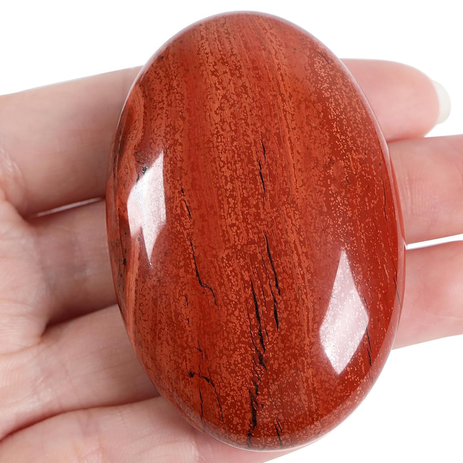 XIANNVXI 2.4 Inch Large Crystals Moonstone Gemstones Worry Stones Natural Labradorite Polished Oval Palm Bag Stone Healing Crystal Energy Stone Spiritual Gifts 1 Piece