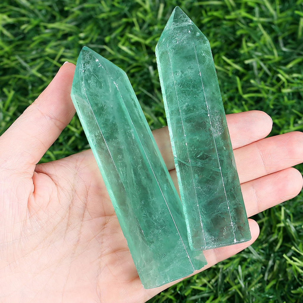 XIANNVXI 2" Amethyst Kristalle Heilung Kristall Wand Edelsteine Steine Turm Natürliche Hexagonal Punkt Stäbe Meditation Energie Therapie Steine