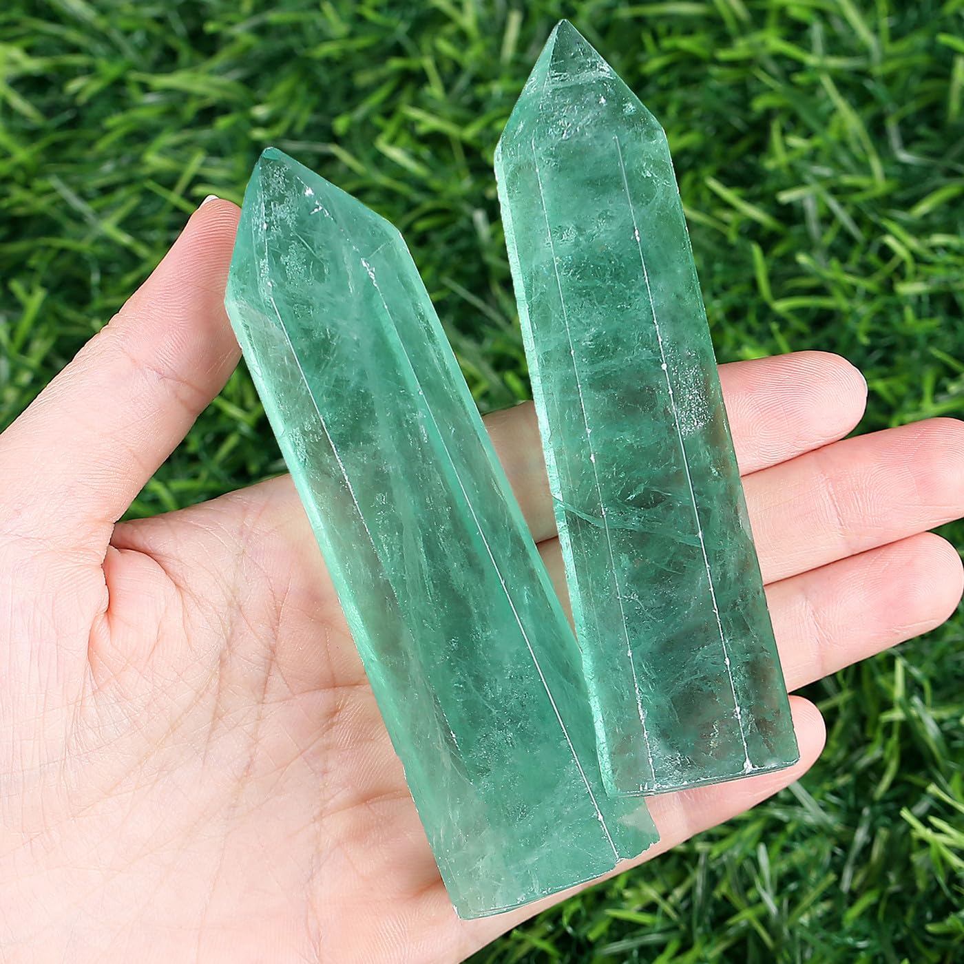 XIANNVXI 2" Amethyst Kristalle Heilung Kristall Wand Edelsteine Steine Turm Natürliche Hexagonal Punkt Stäbe Meditation Energie Therapie Steine
