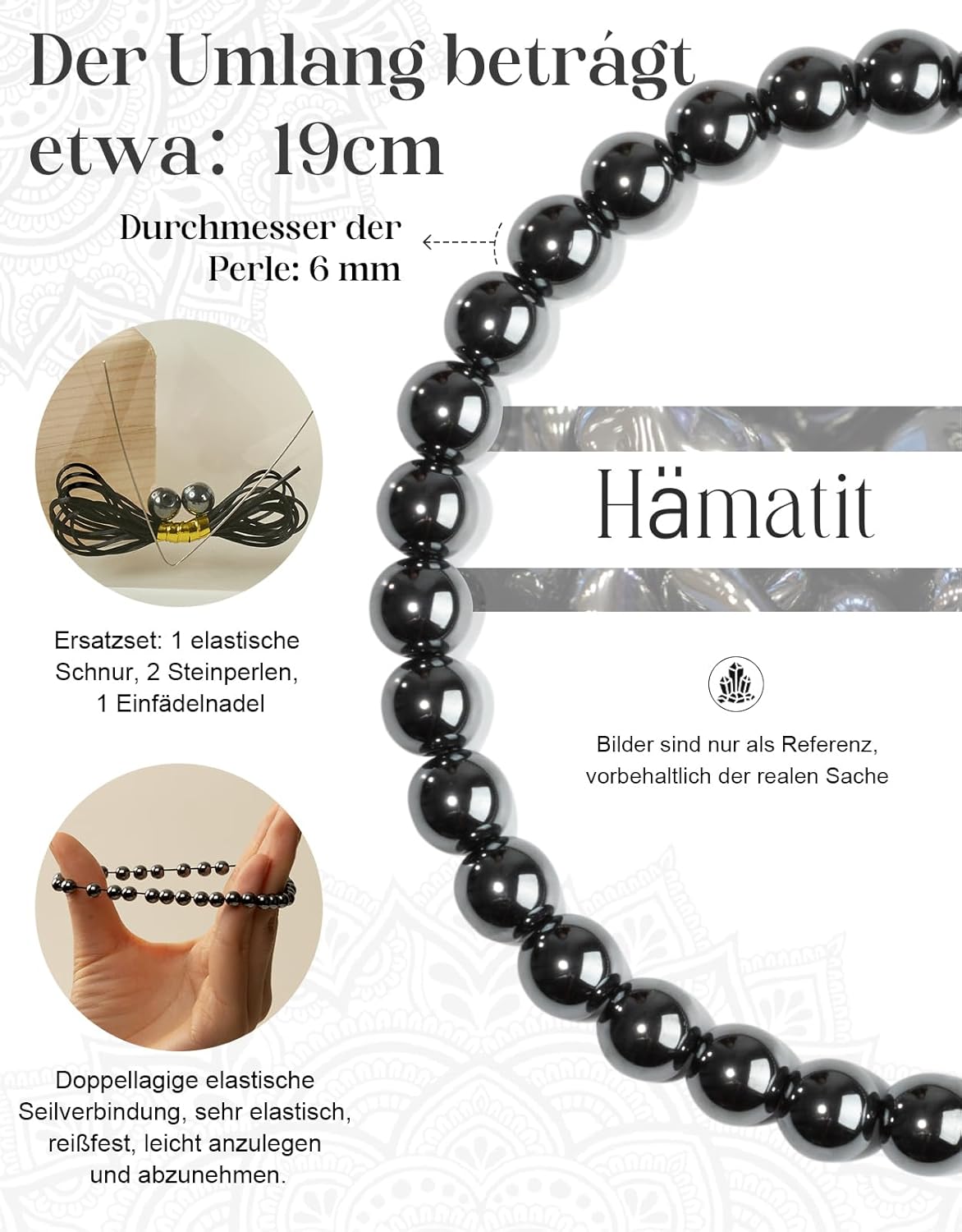 6 mm Healing Stone Bracelet for Men and Women, Real Natural Stone Beads, Lucky Bracelet, Friendship Bracelet, Individual Gift for Good Friends and Sisters