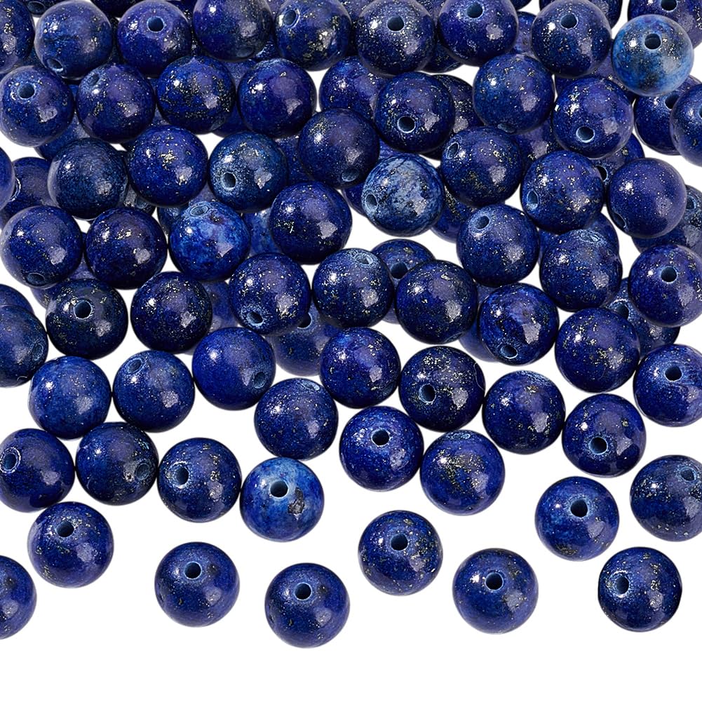 NBEADS Gemstone Beads Kunzite Beads Grade AB Round Natural Beads for Jewellery Making 1 Strand of 49 Pieces 8 mm