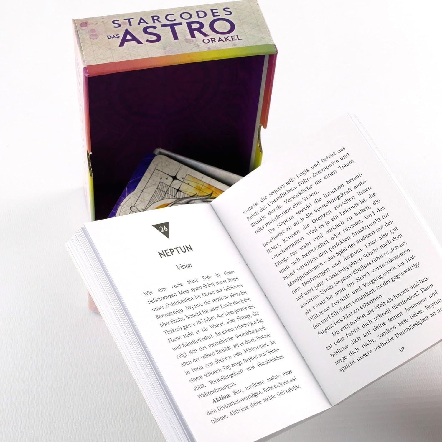 Starcodes: Das Astro-Orakel: 56 Karten mit Begleitbuch | in hochwertiger Schachtel mit kunstvollen Illustrationen