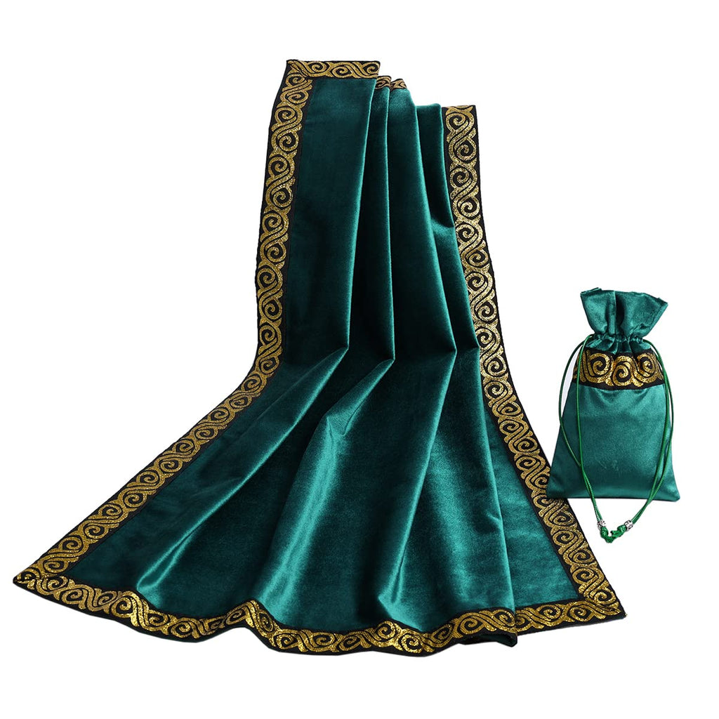 BLESSUME Tarot Tablecloth Altar Tarot Cloth One Size (Black 1)