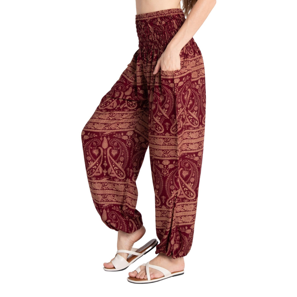 Tranquil Threads High-Waisted Boho Harem Yoga Pants for Women