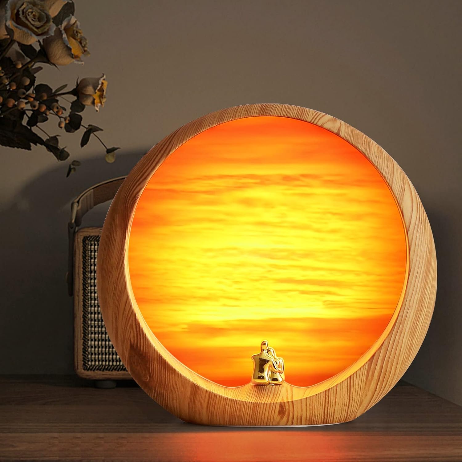 mamre Sunset Lamp - Unique Table Lamp Gift Idea for Anniversary, Valentine's Day, Birthdays - Perfect Home Decoration for Women and Men