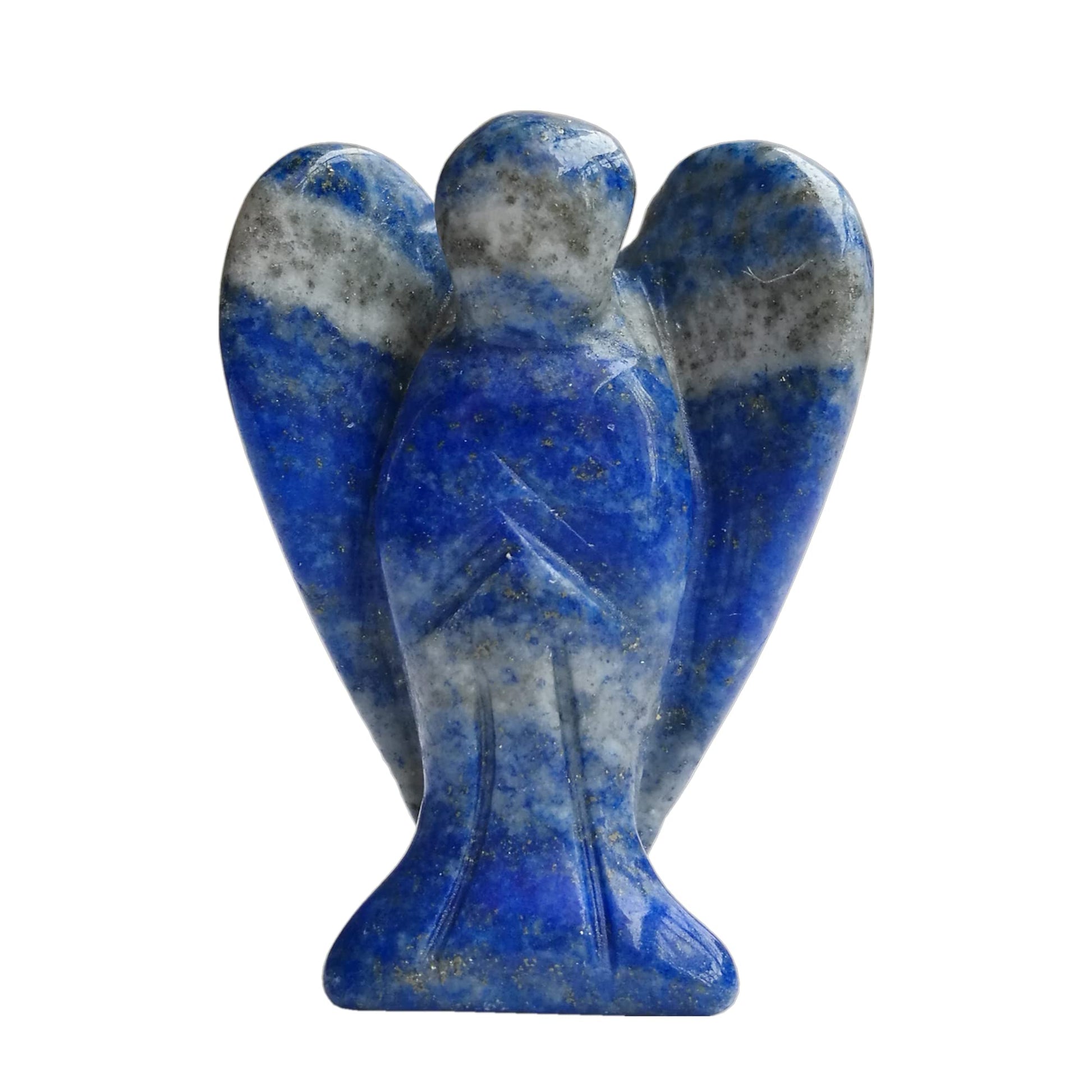 Natürliche Lila Lepidolith Heilung Kristall Gebet Schutzengel Statue,38mm Schnitzen Tasche Palm Stein Figuren Dekoration