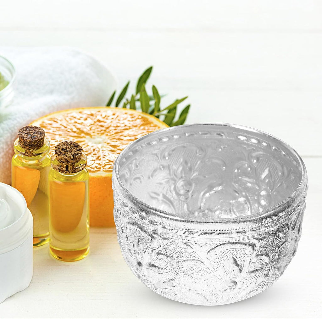 IMIKEYA Kleine Thai Zinnschale Geschnitzte Wasser Ätherische Öl Schale Spa Behälter Für Massagen Servierschüssel Obst Reisschale Dekorative Zinnschale Für Altar Und Dekoration