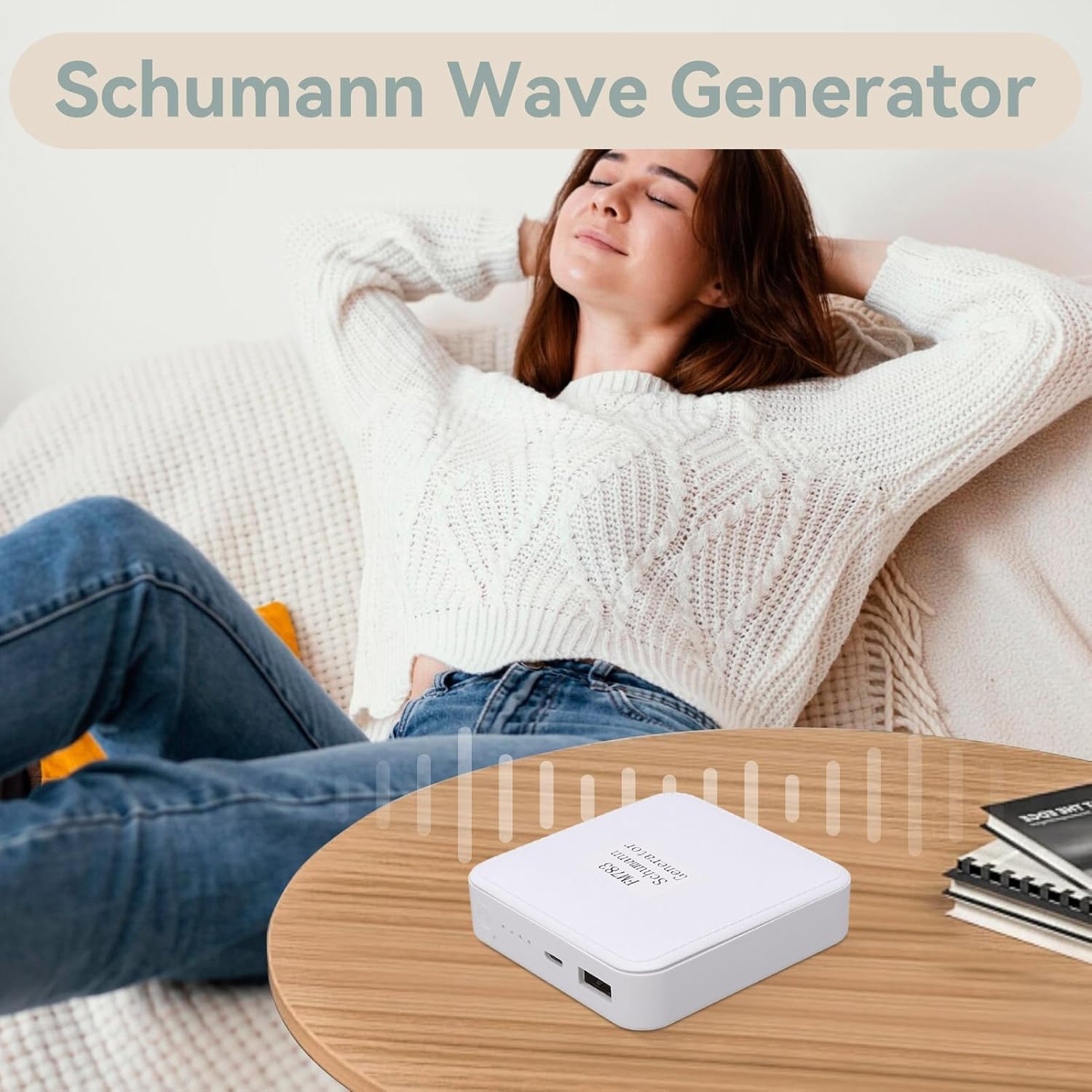 Agatige Schumann Wave Generator, Schumann Resonance Earth Brain, 7.83 Hz, Ultra Low Frequency Pulse Generator, Relaxation Sleep Pulse with USB Cable for Bedroom, Office