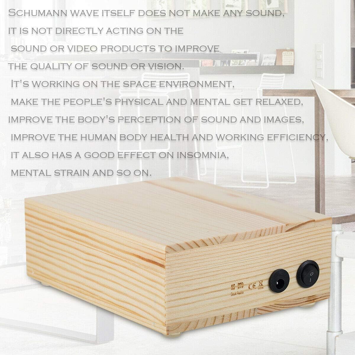 Nobsound 7.83 Hz Schumann Resonance Earth's Brain Wave Ultra-Low Frequency Pulse Generator & Audio Resonator for Deep Relaxation (Schumann Resonance, Wood)