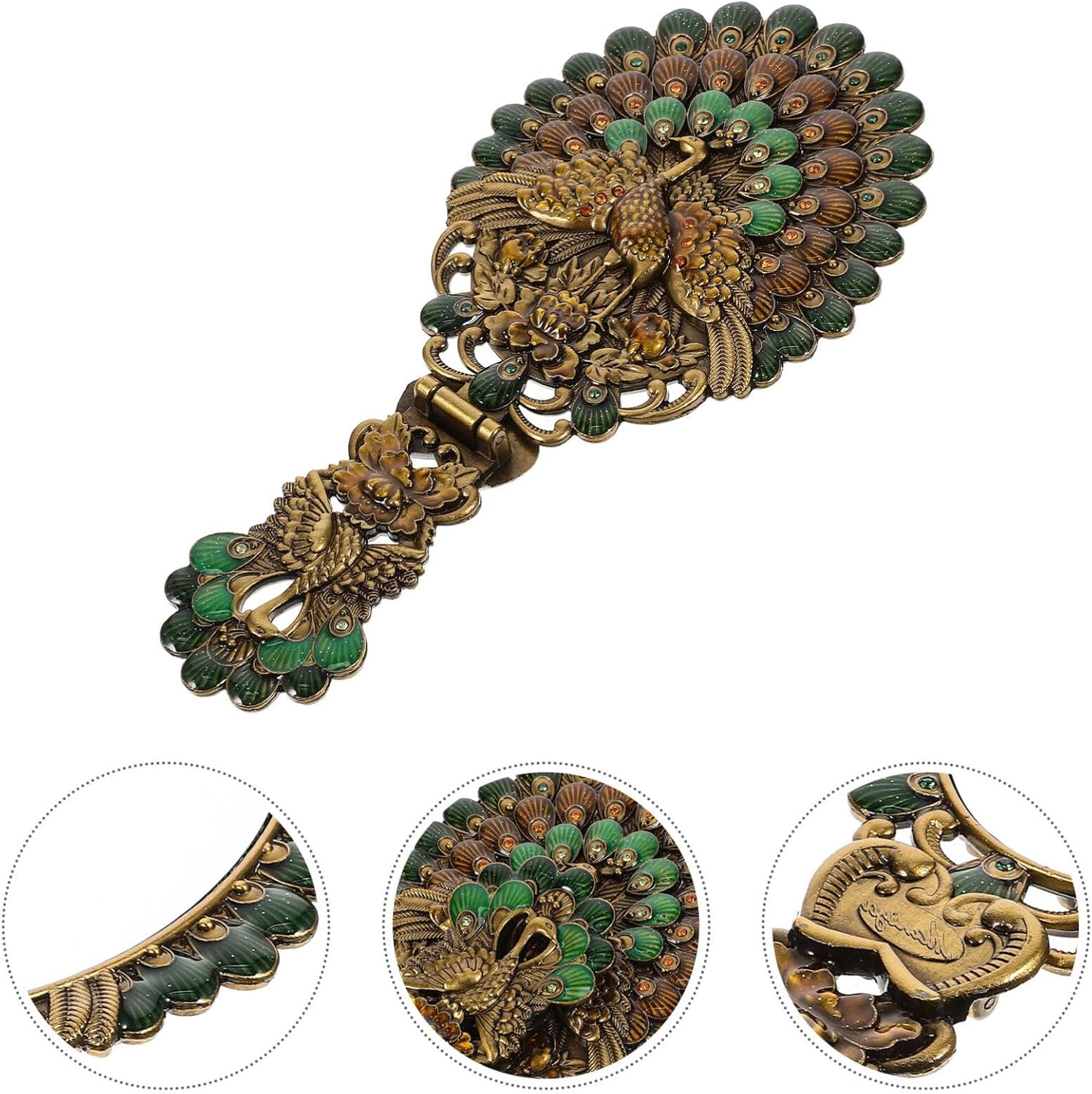 PACKOVE Vintage Handspiegel Gothic Handspiegel Handschminkspiegel Retro Faltbare für Mädchen und Damen