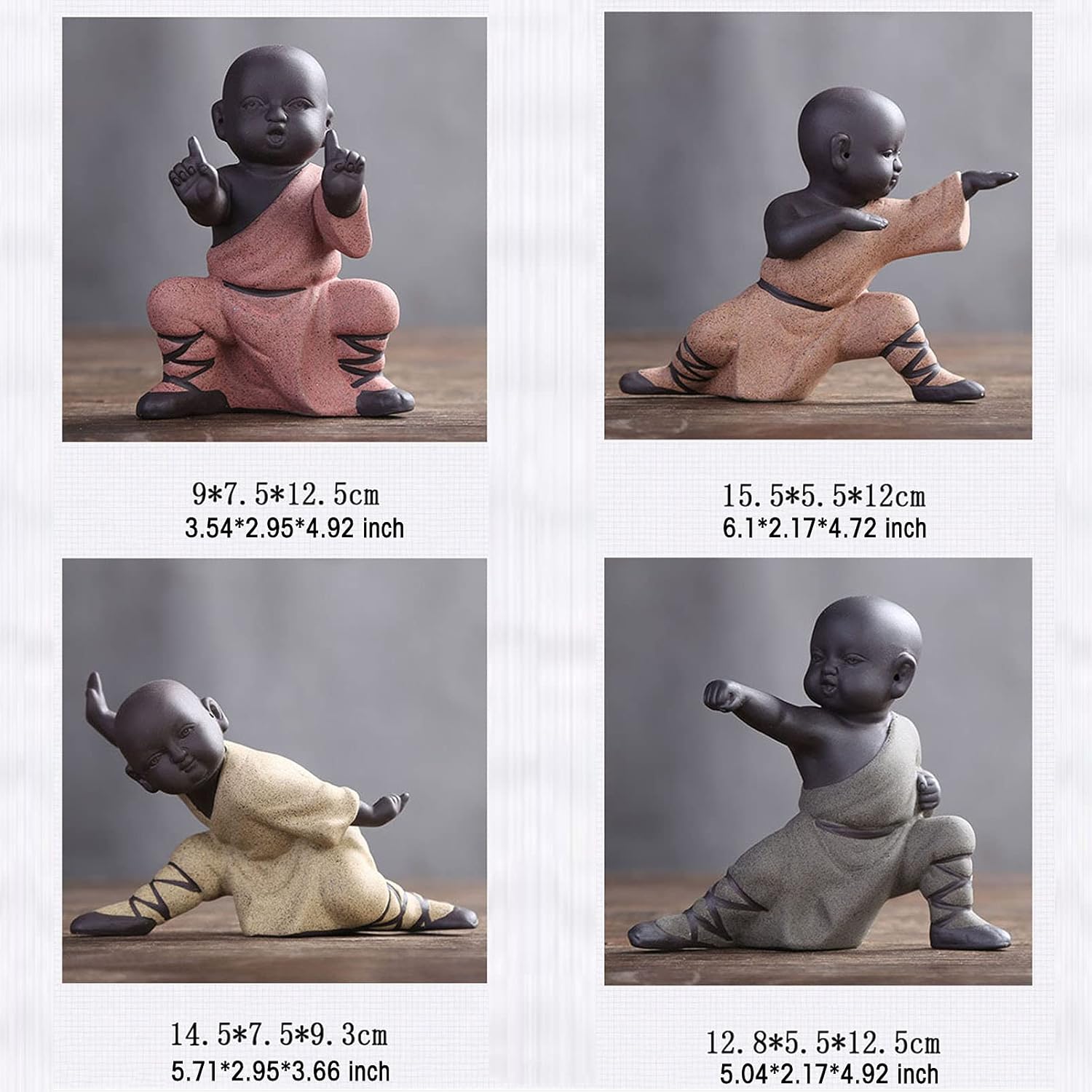 Buddha Figur Statue Mönch Skulptur Tea Tray Dekor Zen Ornament Wetterfest Frostsich Innen und Dekoration für Wohnzimmer Schlafzimmer Balkon Terrasse oder als Geschenk