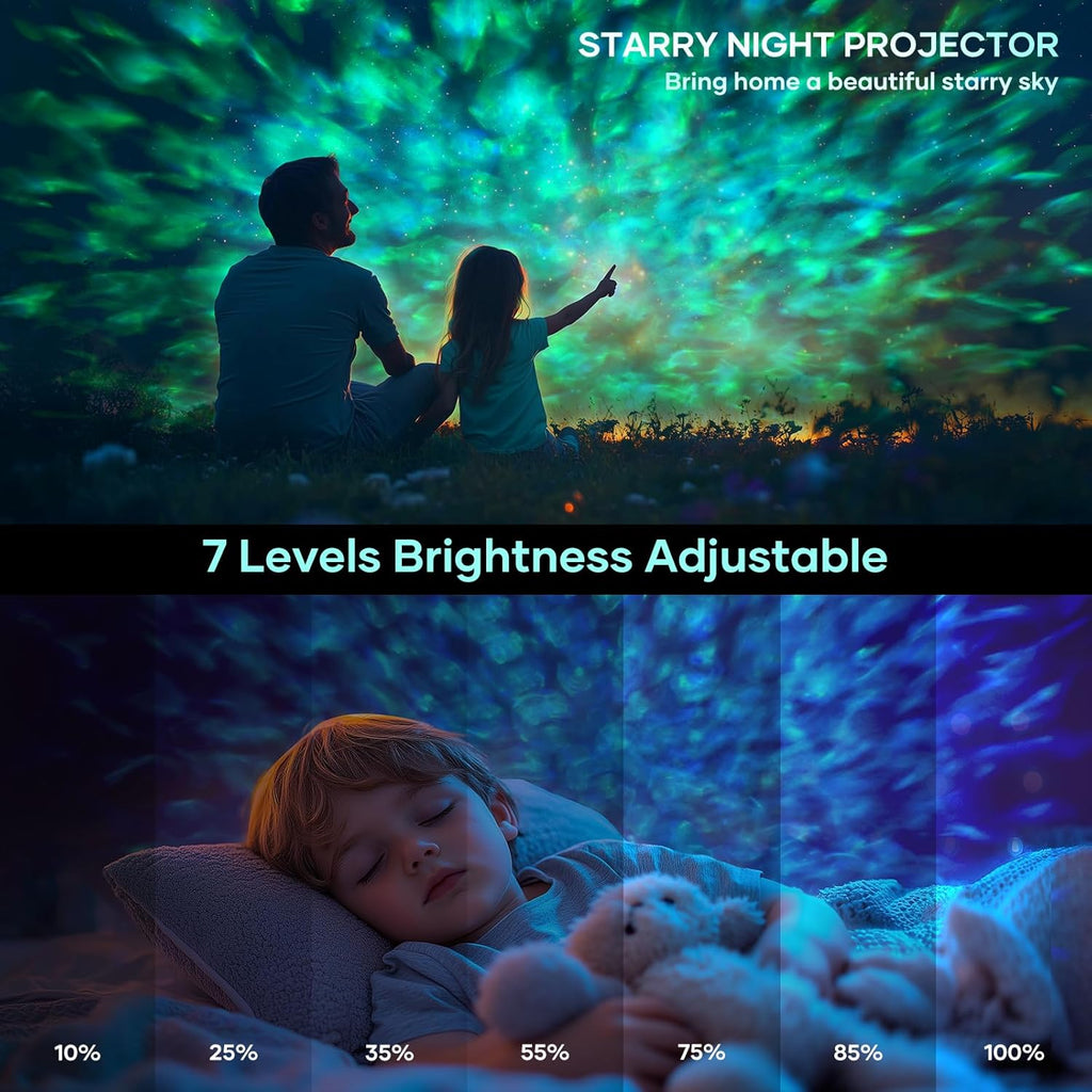 Fokky Sternenhimmel Projektor, LED Sternenhimmel Projektor Kinder, Galaxy Projector für Geschenk Party, Star Projektor Kinder mit 16 Beleuchtung-Effekten, LED Projektor Nachtlicht Kinder Zimmer Deko