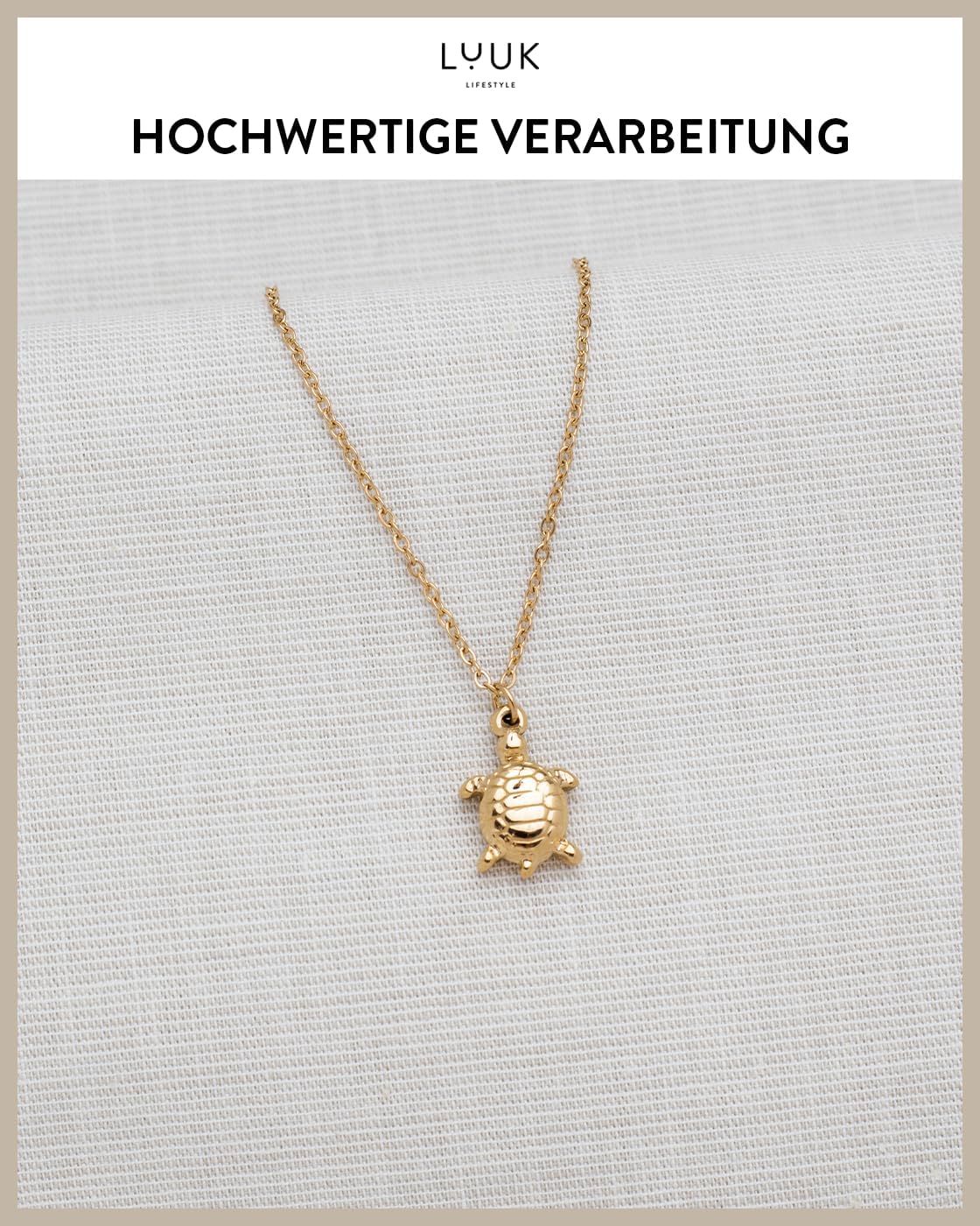 LUUK LIFESTYLE Filigrane Halsketten mit Anhänger und Karte mit HAPPINESS Spruch, zeitloses Design und moderne Motive, in Silber, Gold und Rosegold