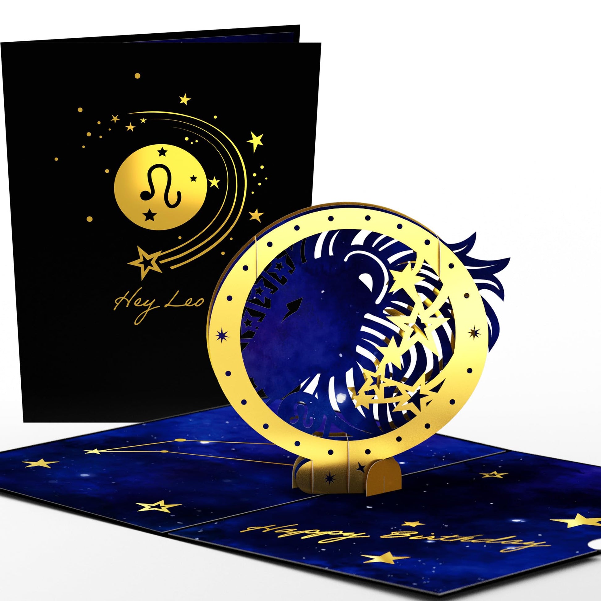 Lovepop® Sternzeichen Widder Geburtstag 3D Pop-Up Karte Geburtstagskarte Zodiac Aries | Hochwertige Gold-Effekte | Fach für Geld & Gutscheine | Premium-Umschlag
