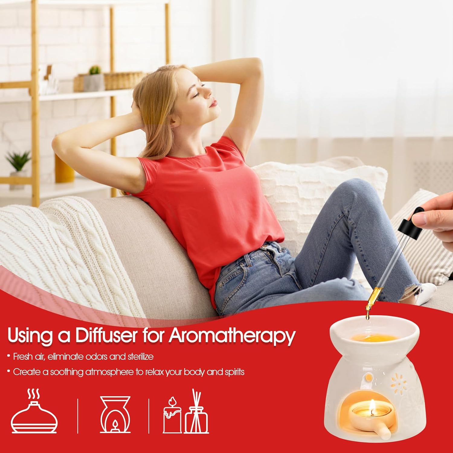 Rose Oil 100 ml, Pure Rose Essential Oils for Diffuser, Rose Oil Essential Oil Aromatherapy Fragrance Oil for Massage, DIY, Soap, Candle Making, Bath Relaxation, Gifts for Women Christmas