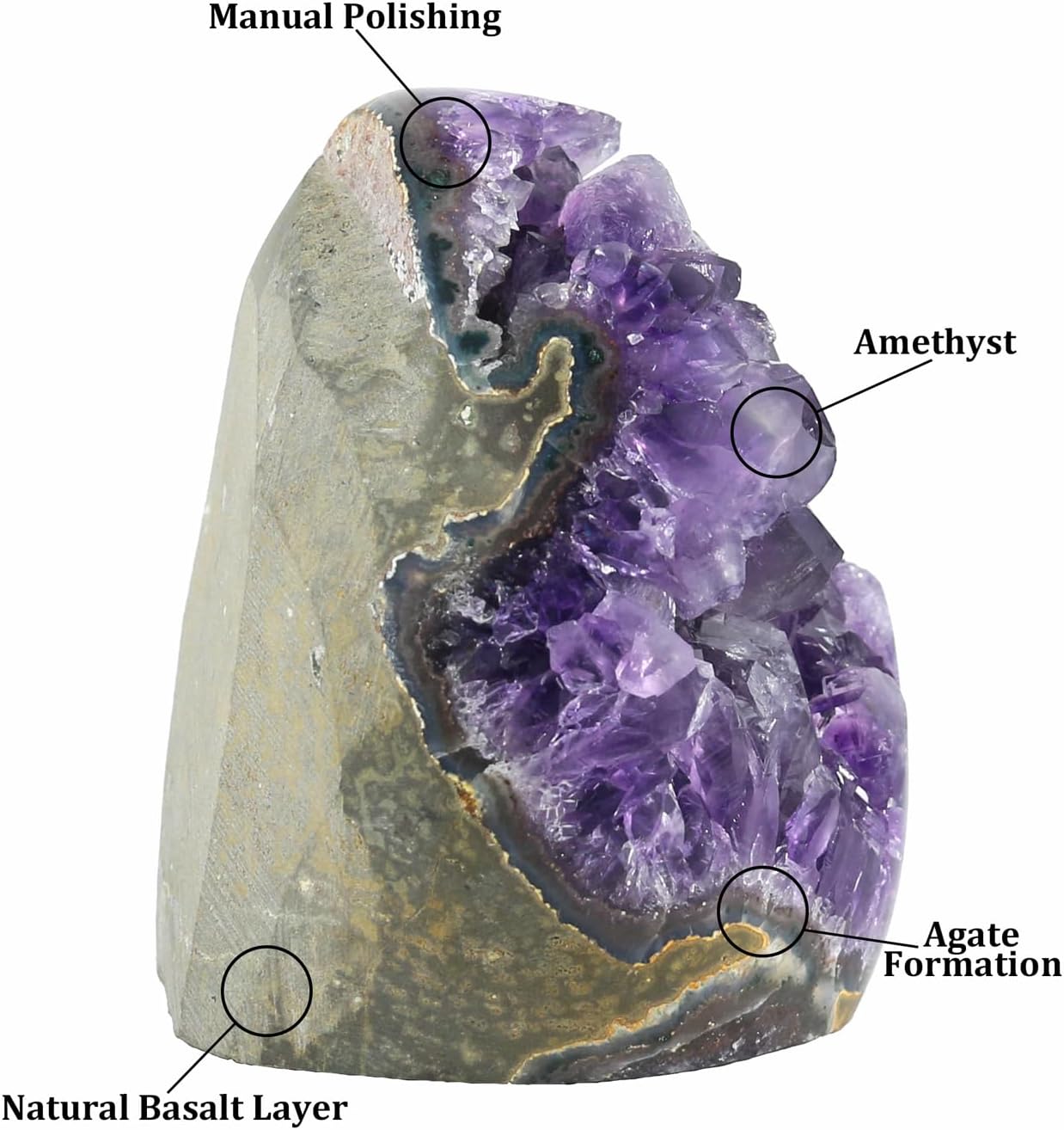 Amethyst Crystal Rock, Real Amethyst Stone, Amathesis Crystal Cluster Geode, Purple Crystals and Healing Stones, Amatista Piedra Natural, Cuarzos Originales De Energia Y Piedras, Columnar (500g)