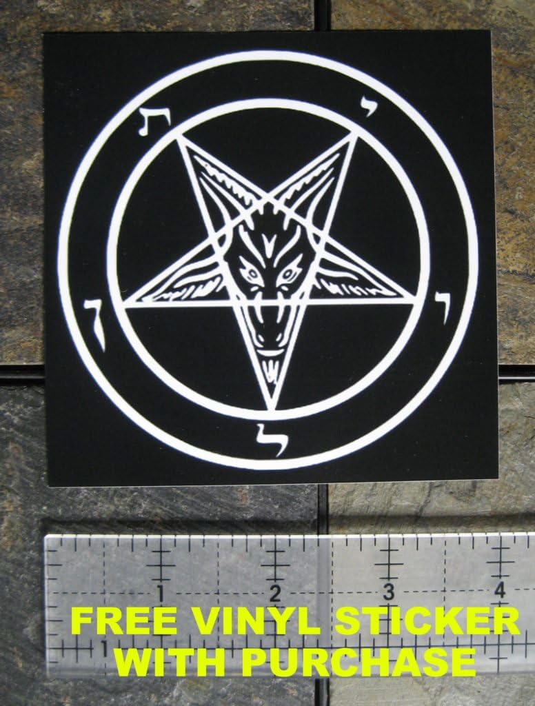 Chat Noir Pentagram Bandana - Goat Skull Baphomet Gothic Metal Occult Punk Satanic Skeleton Voodoo Wicca Witchcraft Inverted Cross