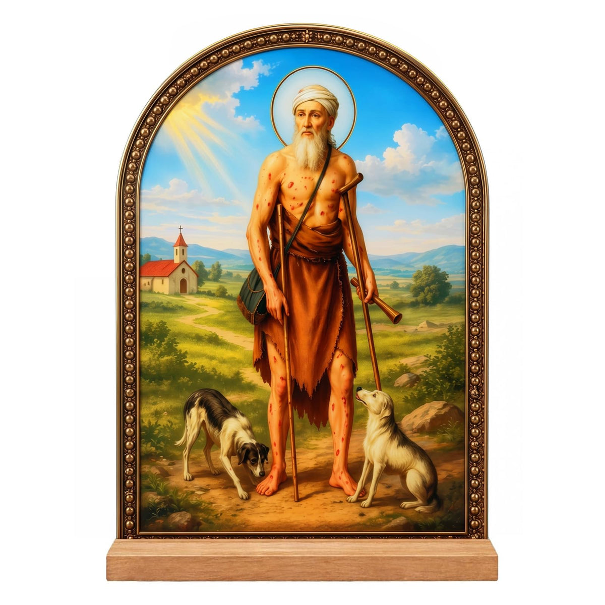 TALPGOD Jesus Stand Catholic Ornament Statue – Sacred Heart of Jesus Statue Acrylic Tabletop Décor for Home Altar & Desk, Christian Gifts for Women & Men