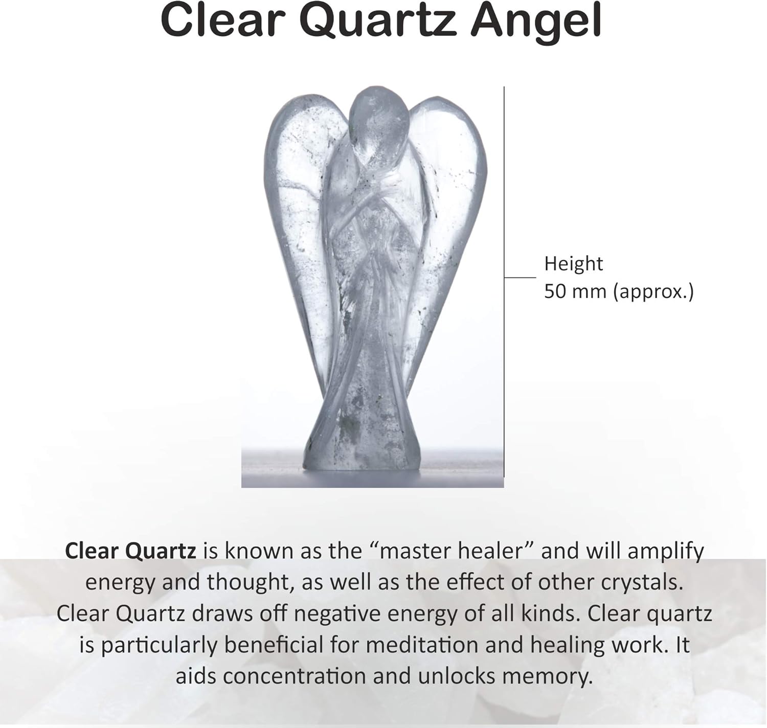 Wonder Care Pocket Guardian Angel Crystal Natural Gemstone Reiki Healing Energy Carved Statue Chakra Balance Meditation Aesthetic 1.5-2 Inch Pack of 2