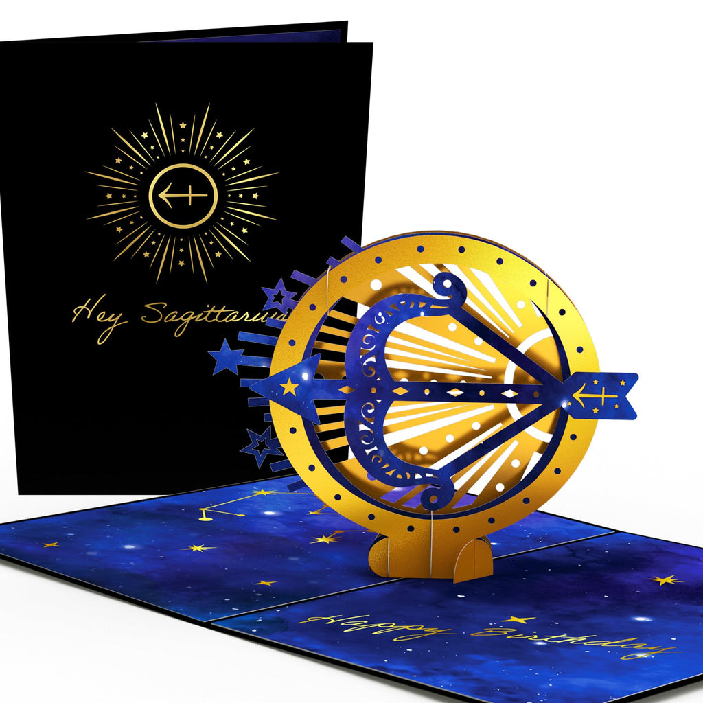Lovepop® Sternzeichen Widder Geburtstag 3D Pop-Up Karte Geburtstagskarte Zodiac Aries | Hochwertige Gold-Effekte | Fach für Geld & Gutscheine | Premium-Umschlag