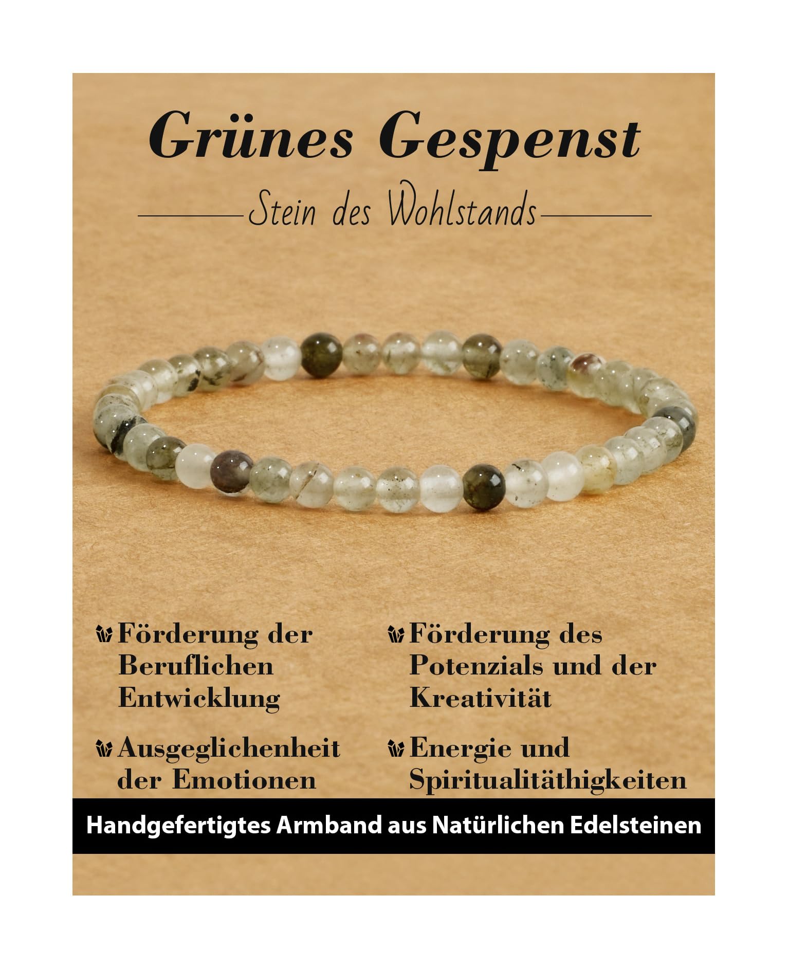 4 mm Stretch Bracelet Made of Real Natural Stone Beads, Healing Stone Bracelet, Yoga Bracelet for Women, Men, Lucky Bracelet, Friendship Bracelet, Replacement Beads Included