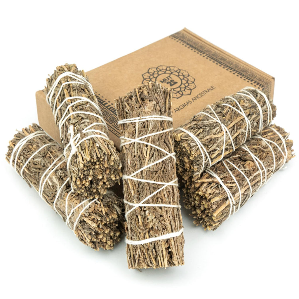 5 Weißer Salbei 10 cm Premium Kalifornischer, 100% natürlich und reinigend, ideal für spirituelle und energetische Rituale