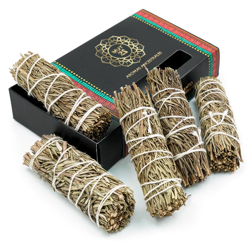 5 Weißer Salbei 10 cm Premium Kalifornischer, 100% natürlich und reinigend, ideal für spirituelle und energetische Rituale