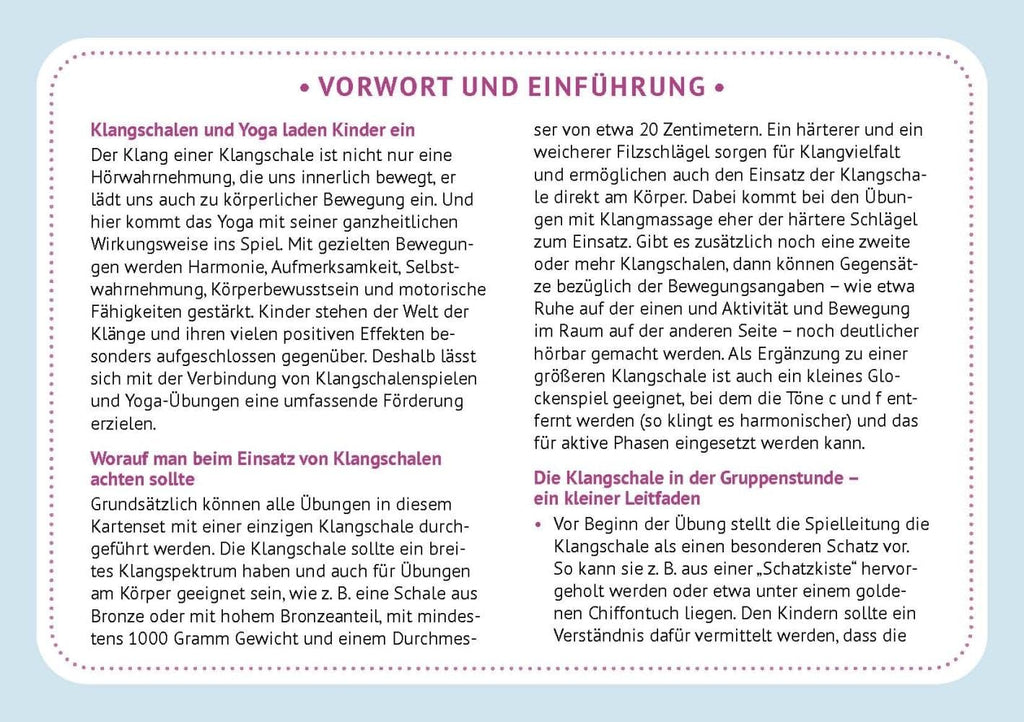 30 Klang-Yoga-Bildkarten: Körperwahrnehmung und Selbstvertrauen mit Kinderyoga. Übungen und Flows für kleine Yogis von 4 bis 10. Spielerisch Stress ... und innere Balance. 30 Ideen auf Bildkarten)