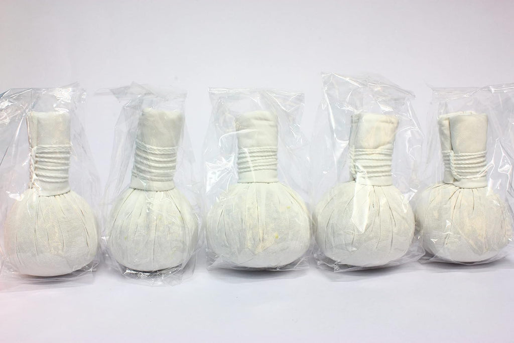 5 x Thai Spa Herbal Compress Massage Ball Therapy (Luk Pra Kob) Product from Thailand