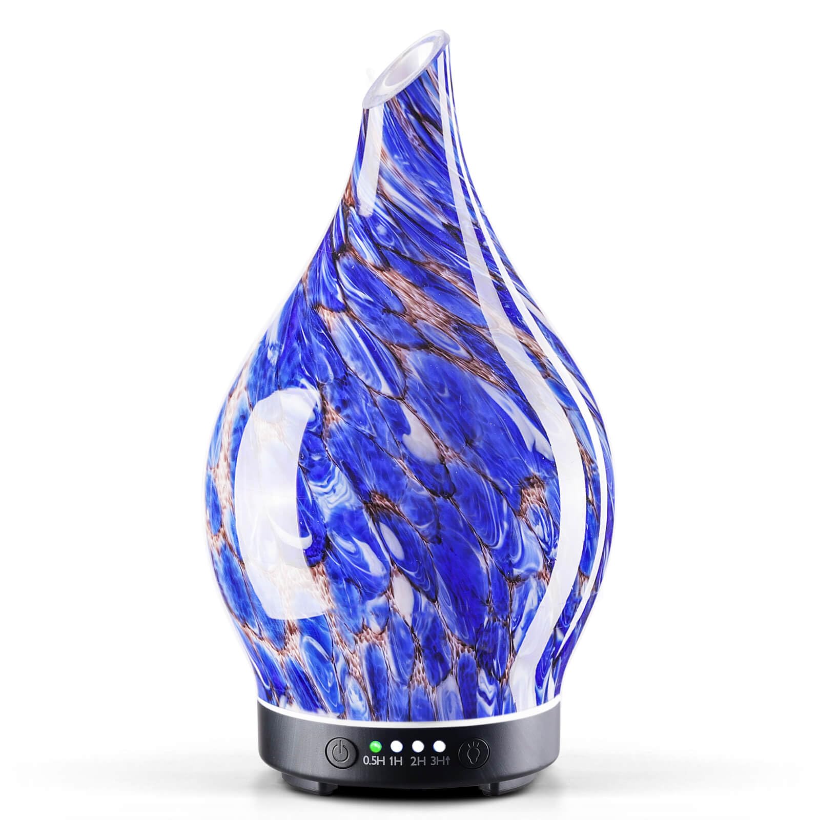 Porseme Aroma Diffuser Luftbefeuchter 150ml,Handgeblasen 3D Luftbefeuchter Ultraschall Leise 7 farbwechselnde LEDs Raumbefeuchter BPA Frei für Wohnung Yoga SPA mit Timer (Rose Gold)