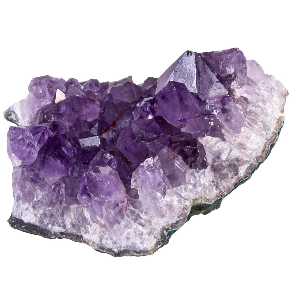 Natürlichen Amethyst Drusensegment Rohstück, Unregelmäßige Naturstück Dekorative Steine Drusenstück, Reiki Heilung Kristall Cluster Specimen Edelstein Fengshui Ornamente