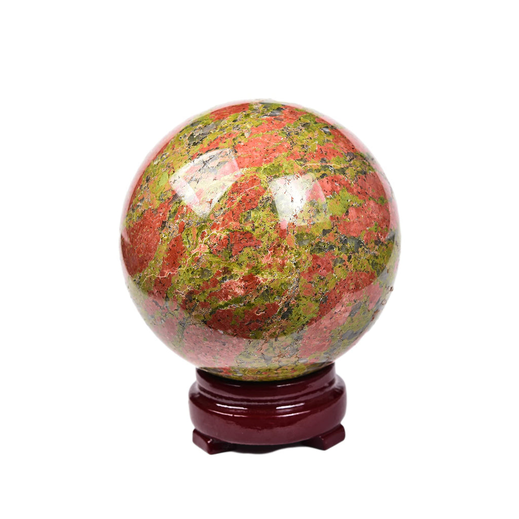 JIC Gem Large Crystal Ball with Stand Pietersite Crystal Ball Gemstone Decorative Ball for Home Decoration Altar Reiki Feng Shui Crystal Gift 80-90mm