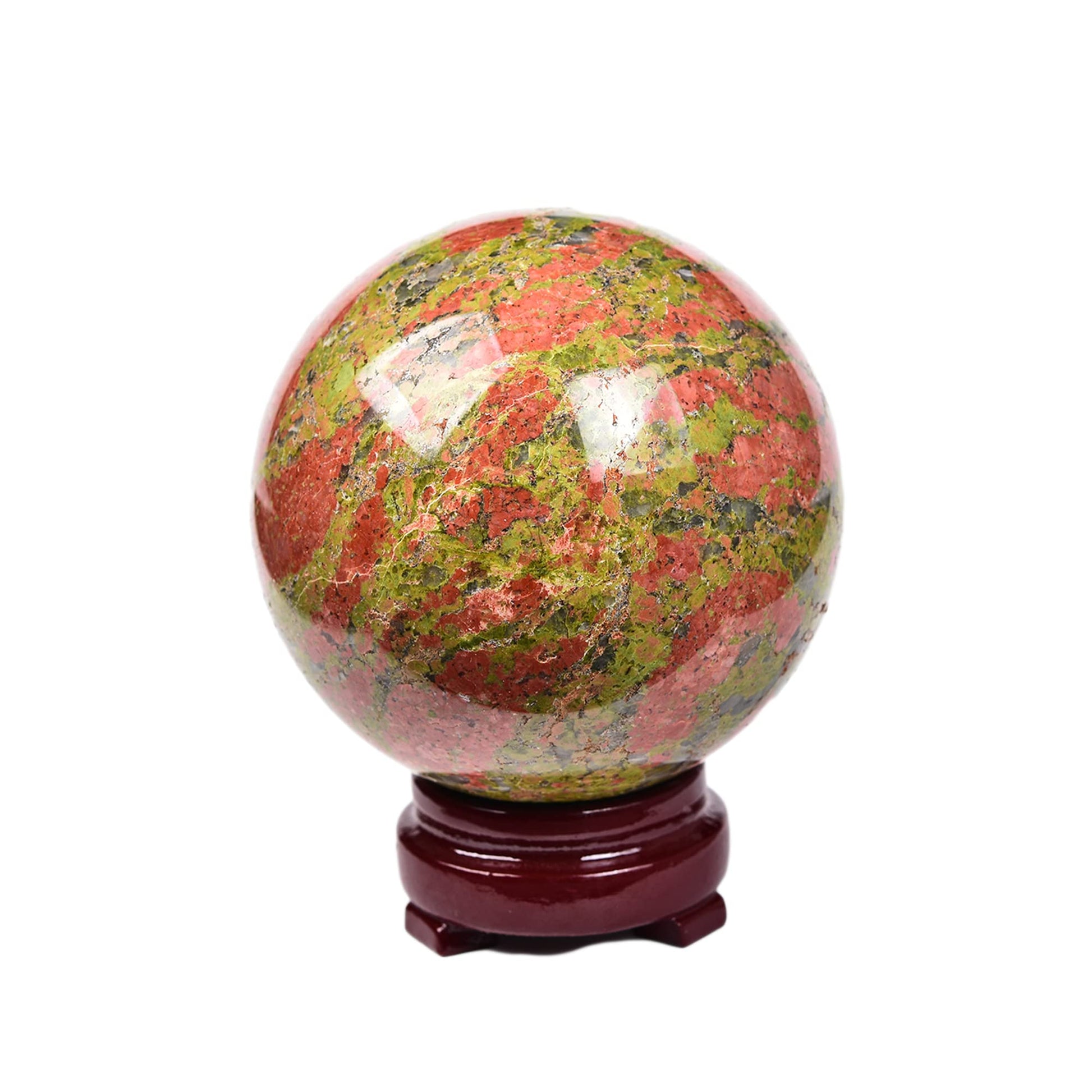 JIC Gem Large Crystal Ball with Stand Pietersite Crystal Ball Gemstone Decorative Ball for Home Decoration Altar Reiki Feng Shui Crystal Gift 80-90mm