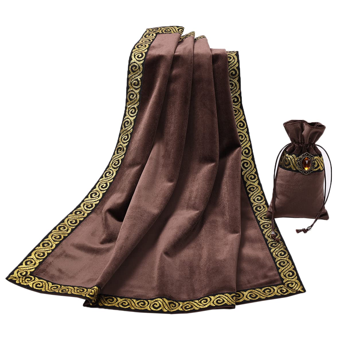 BLESSUME Tarot Tablecloth Altar Tarot Cloth One Size (Black 1)