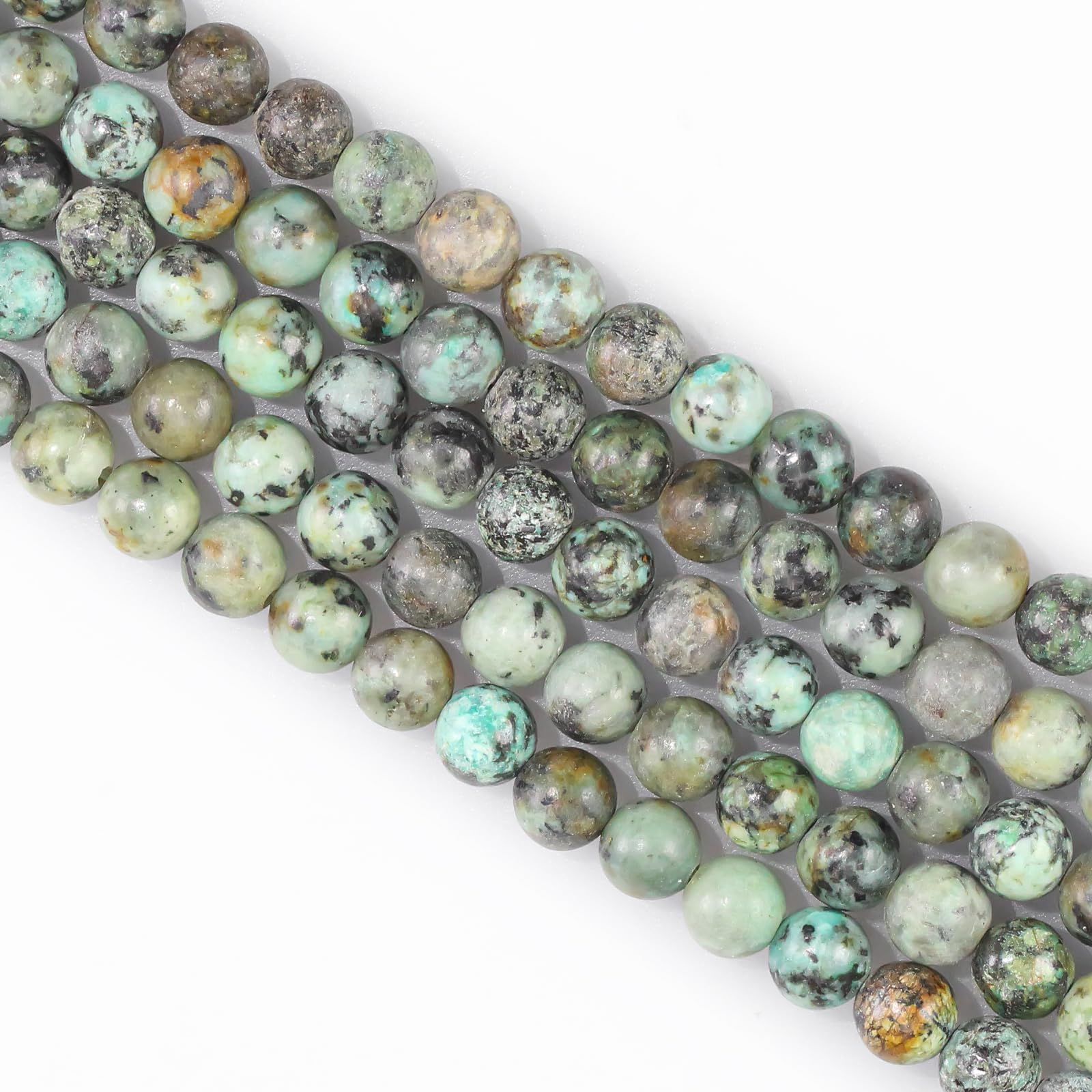 Natural Stone Beads, Gemstone Beads, 45 Pieces, 8 mm, Natural Stone, Unakite Gemstone Beads, Polished Round Gemstones for Threading, Gemstones, Stone Beads for Bracelets, Necklaces, DIY Jewellery,