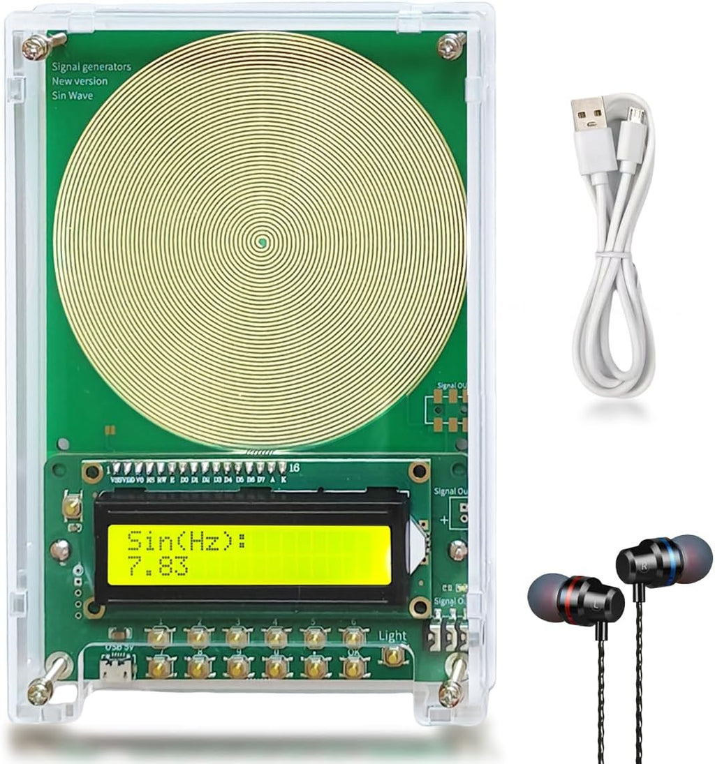 Adjustable Frequency Generator for Healing (0.01Hz-299kHz), 7.83Hz Schumann Resonance Generator, Sine Wave Frequency Healing Device for Improving Sleep & Meditation, USB Powered