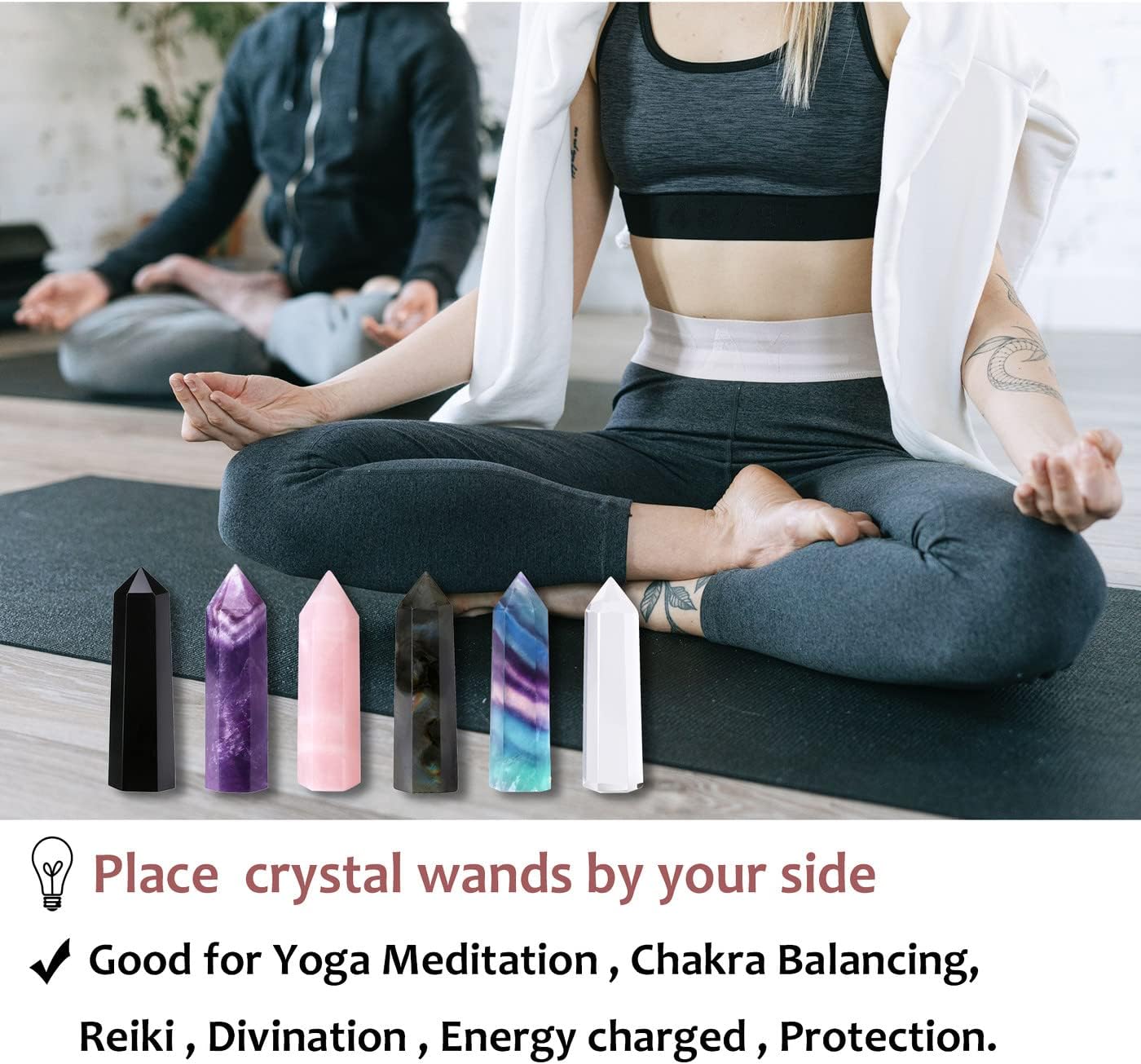 XIANNVXI 2" Amethyst Kristalle Heilung Kristall Wand Edelsteine Steine Turm Natürliche Hexagonal Punkt Stäbe Meditation Energie Therapie Steine