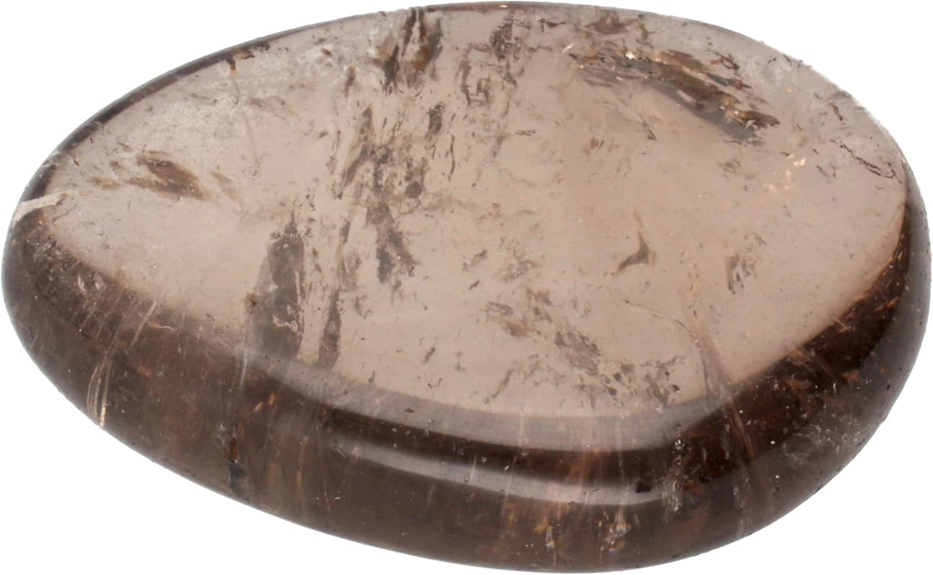 Smoky Quartz Gemstone Disc Stone 3-5 cm + Gemstone Card | Worry Stone Pocket Stone Massage Stone Lebensquelle Plus